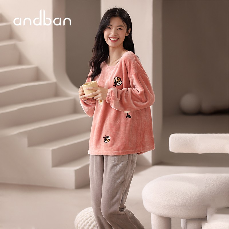 ��֮��˯��Ů�ﶬ�����޳�����ͷԲ�쿨ͨ��ɫ��ů���ʿ��⴩�Ҿӷ���װ ��ɫ(����������������) M 53Ԫ