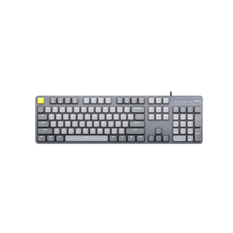 米物（MIIIW） G06重力体有线机械键盘深灰 办公电竞游戏机械键盘全键无冲背光灯（机械青轴） 红轴（浅灰色）
