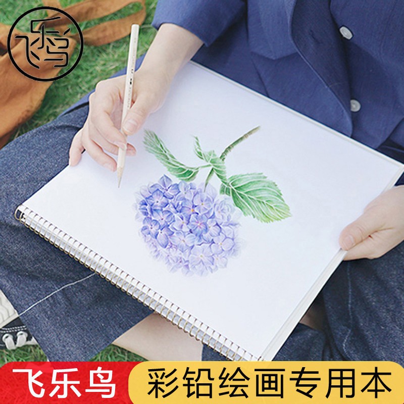 飞乐鸟彩铅纸油性专用彩铅画本水溶性彩铅本8开写生彩铅绘画纸4k手绘