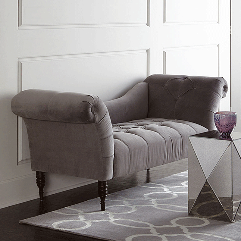 【瑞曼莎】欧式贵妃椅布艺美式田园贵妃榻美人靠地中海乡村休闲贵妃