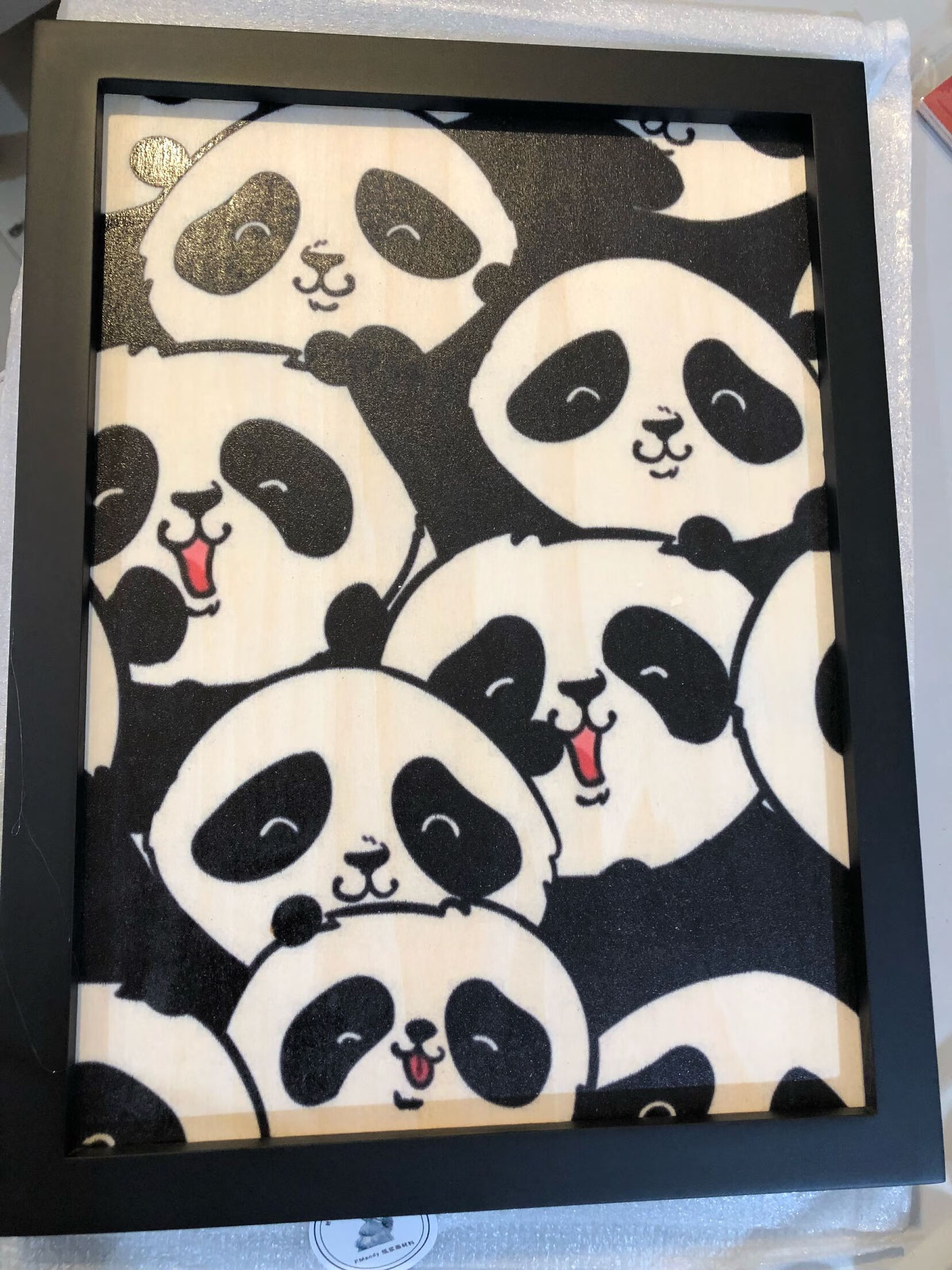 贤菁 纸浆画中国风超可爱大熊猫彩色手工diy纸浆画材料包送老外四川