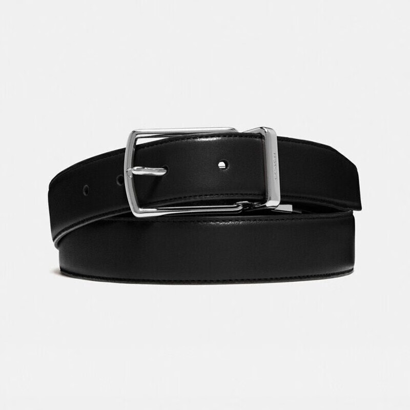 蔻驰(coach)【买手代购】  男士黑棕色皮革腰带 f64824 aqo1 黑棕色