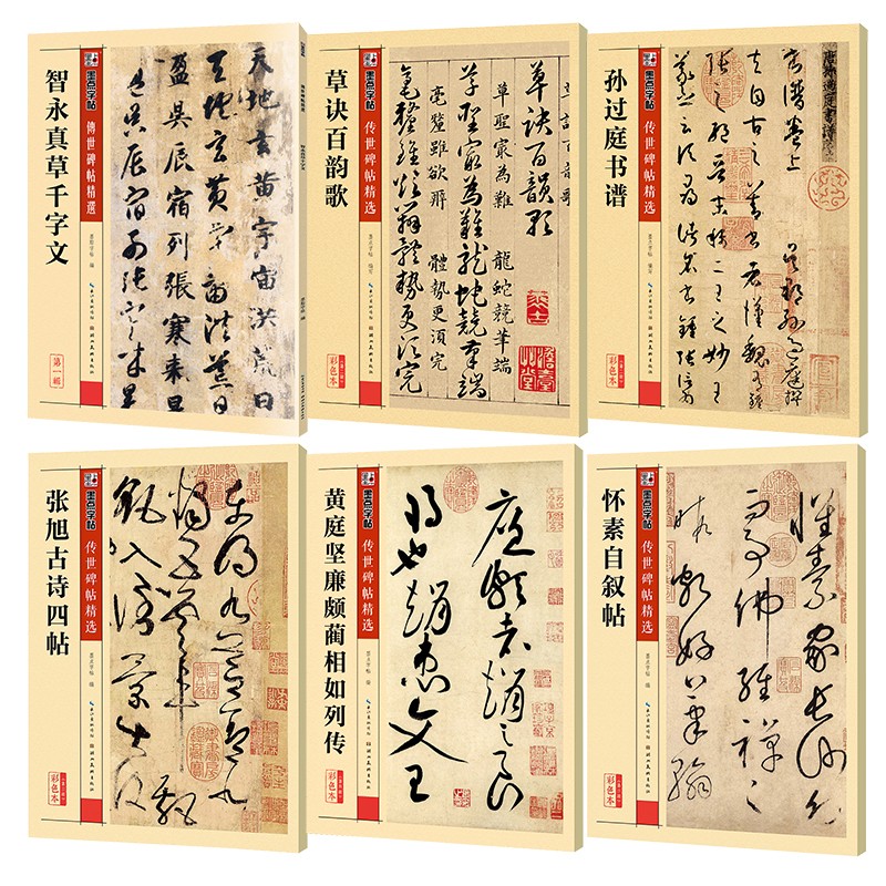 墨点字帖 草书字帖传世碑帖经典草书毛笔字帖（6本套装）