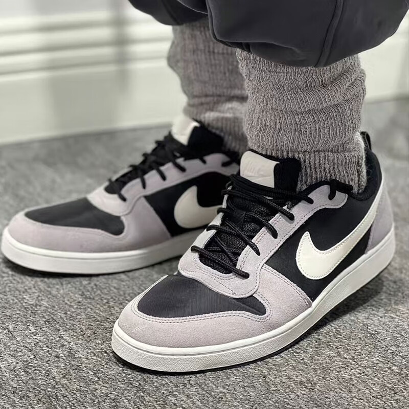 耐克(nike)court borough low冬季男黑灰时尚复古百搭低帮复古休闲