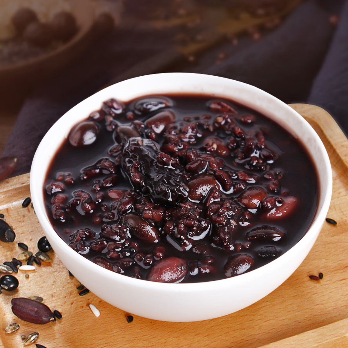 梧柏塘五谷杂粮米五黑粥100g*8袋 粗粮八宝粥黑豆黑芝麻养生粥真空