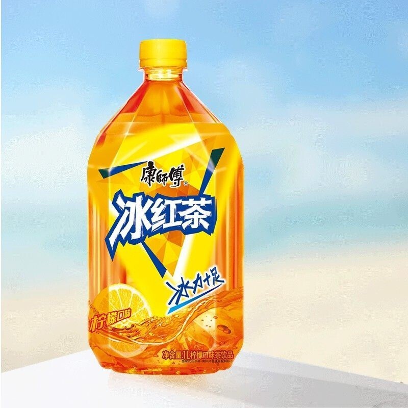 康师傅红茶系列饮料1l*4瓶/8瓶装劲凉冰红茶热带冰红茶无糖冰红茶多