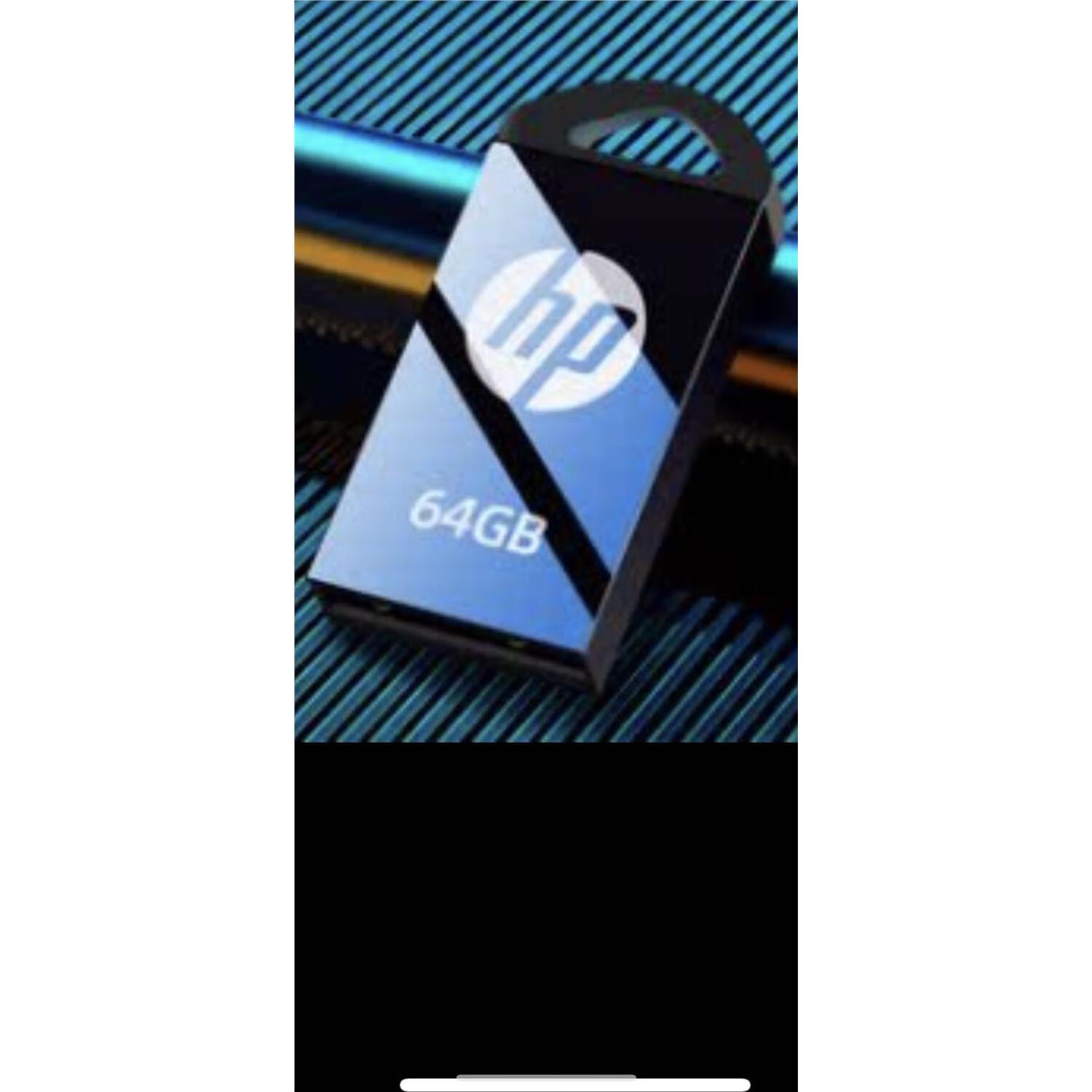 惠普（HP）HP/惠普V221W 64G防水迷你小巧优盘金属U盘定制采购招标 深灰色 64GB 标配