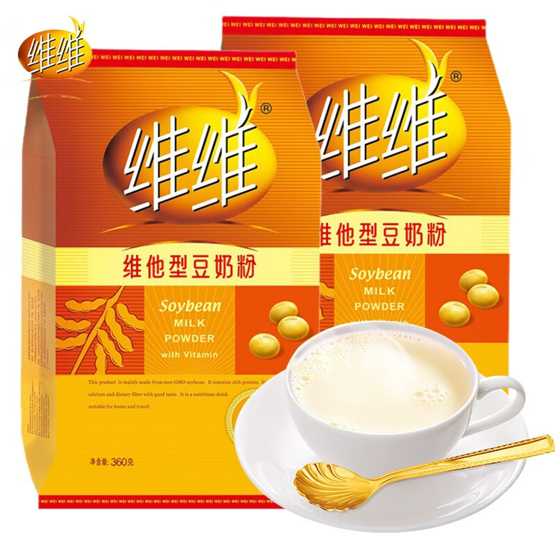 维维豆奶粉760g维他型欢乐家庭装营养早餐食品速溶冲调饮品 豆奶粉360