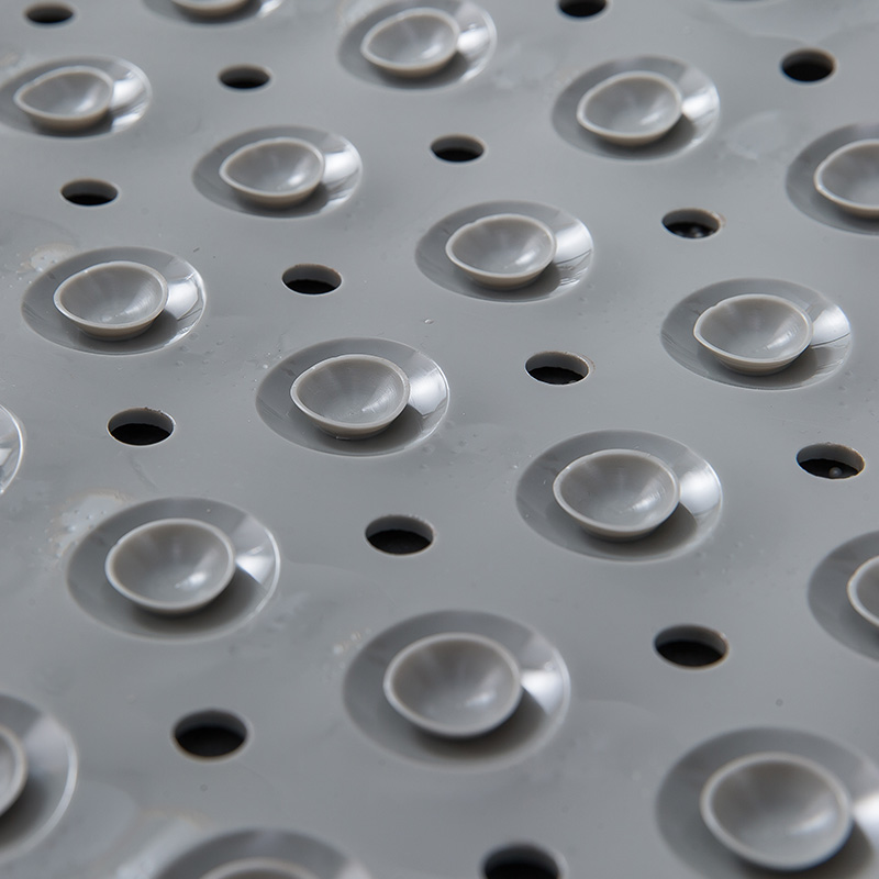 Rui.B浴室防滑垫孕妇老人洗澡淋浴房按摩吸盘防滑防摔垫卫生间防滑地垫 灰色 80*80cm超大更安全