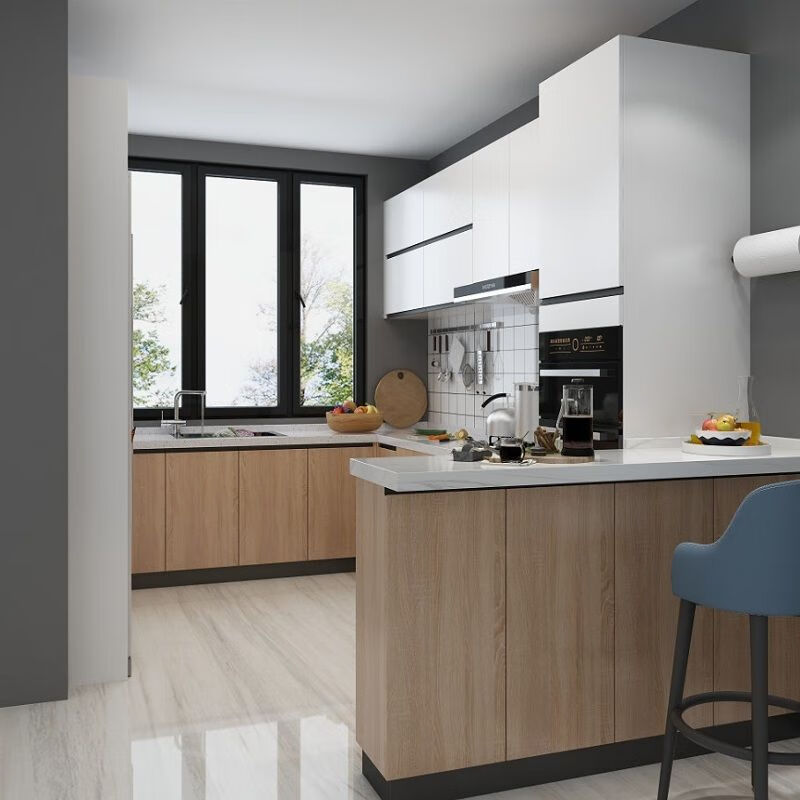 仁聚益北京整体橱柜定制现代简约小户型厨房厨柜全屋定制设计橱柜定做