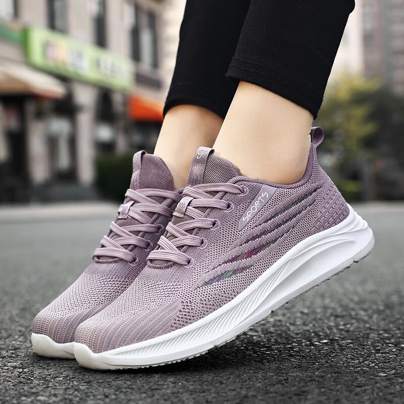 yinfan品牌妈妈鞋软底防滑旅游中年休闲运动鞋轻便舒适情侣中老年健步