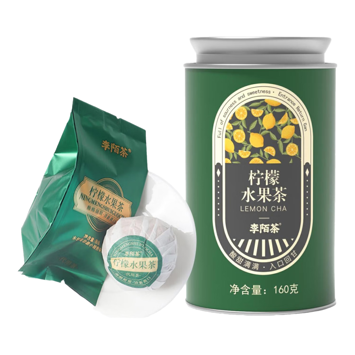 李陌茶花果茶 檸檬紅棗無花果160g/罐 夏季冰鎮(zhèn)冷泡罐裝水果茶泡水喝 【熱賣推薦】檸檬水果茶-一罐