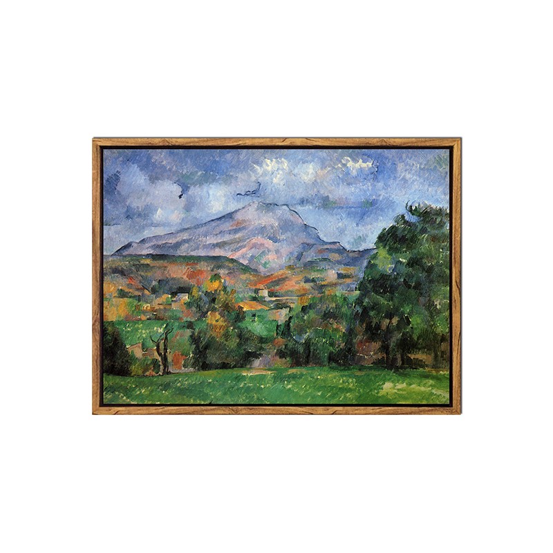 保罗塞尚 圣维克多山 40x30木纹 30*40cm