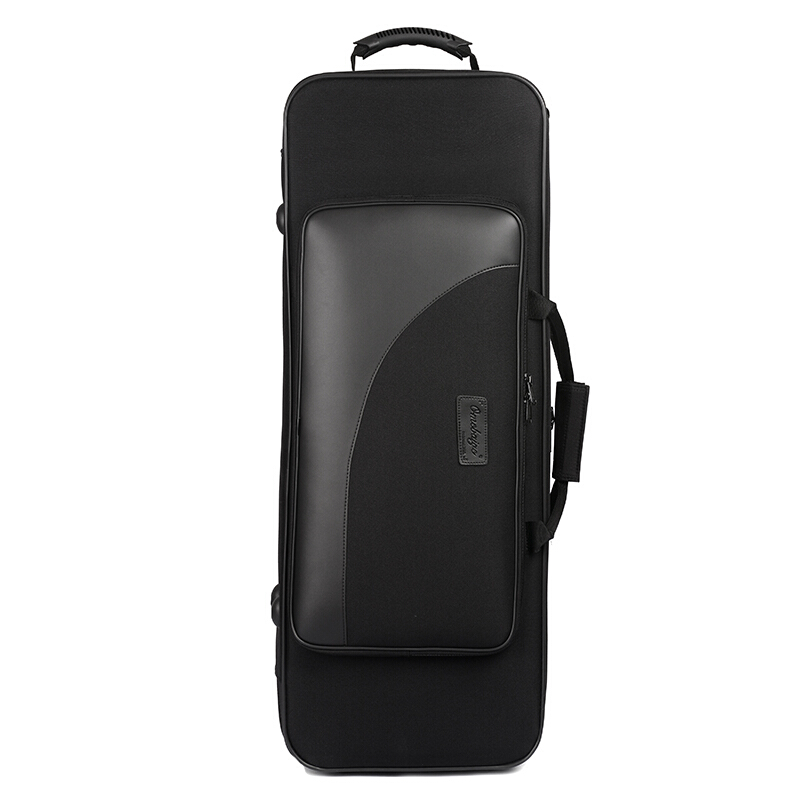 萨克斯包盒子降E中音硬降B次中萨克斯乐器托运箱双肩背包 黑色降B调次中音包送脖带