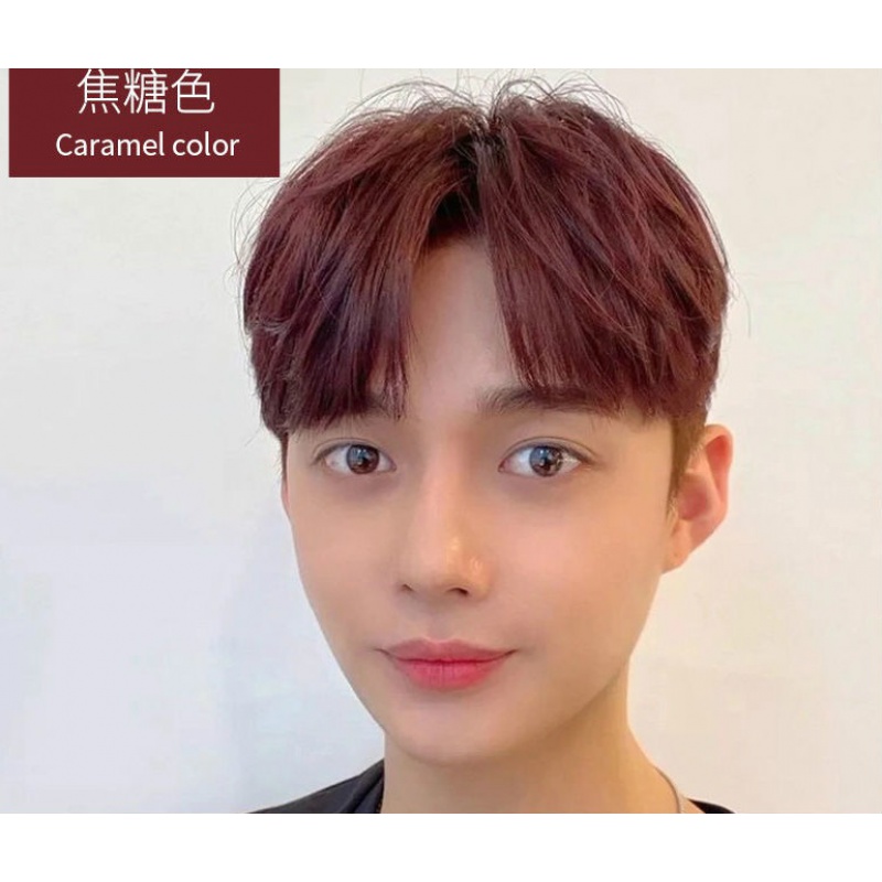 首品染发剂2023新款男士专用自己在家染头发银白灰染发膏 焦糖色【无