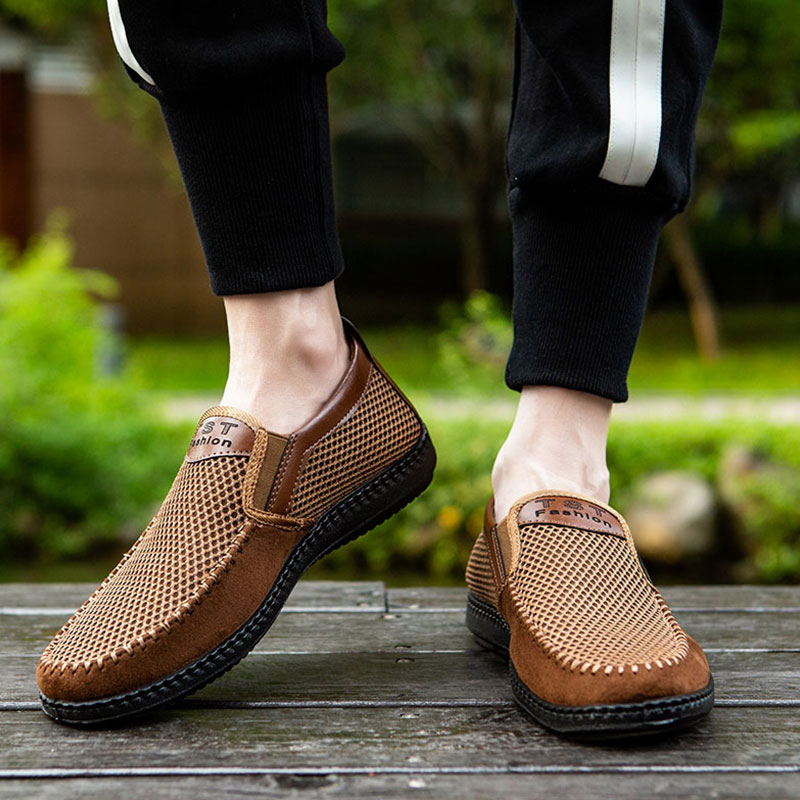 中老年人凉鞋男防滑软底夏季男士鞋子60岁休闲鞋网眼网鞋爸爸老人品质