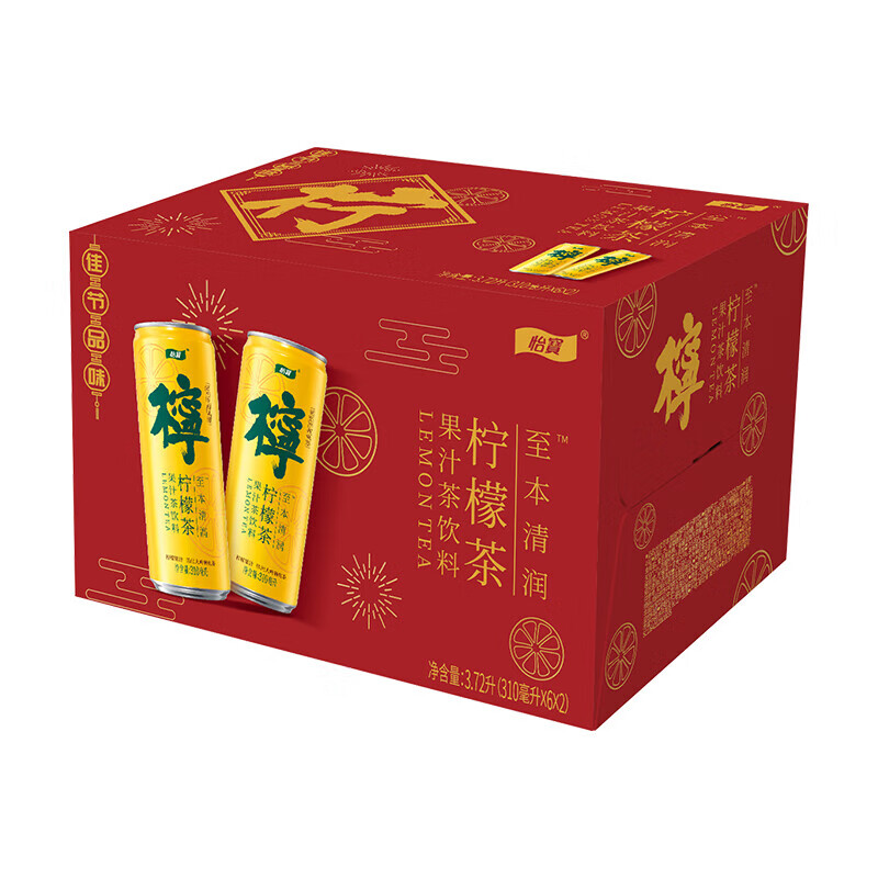 怡宝至本清润菊花茶柠檬茶饮品 柠檬茶310ml*12罐