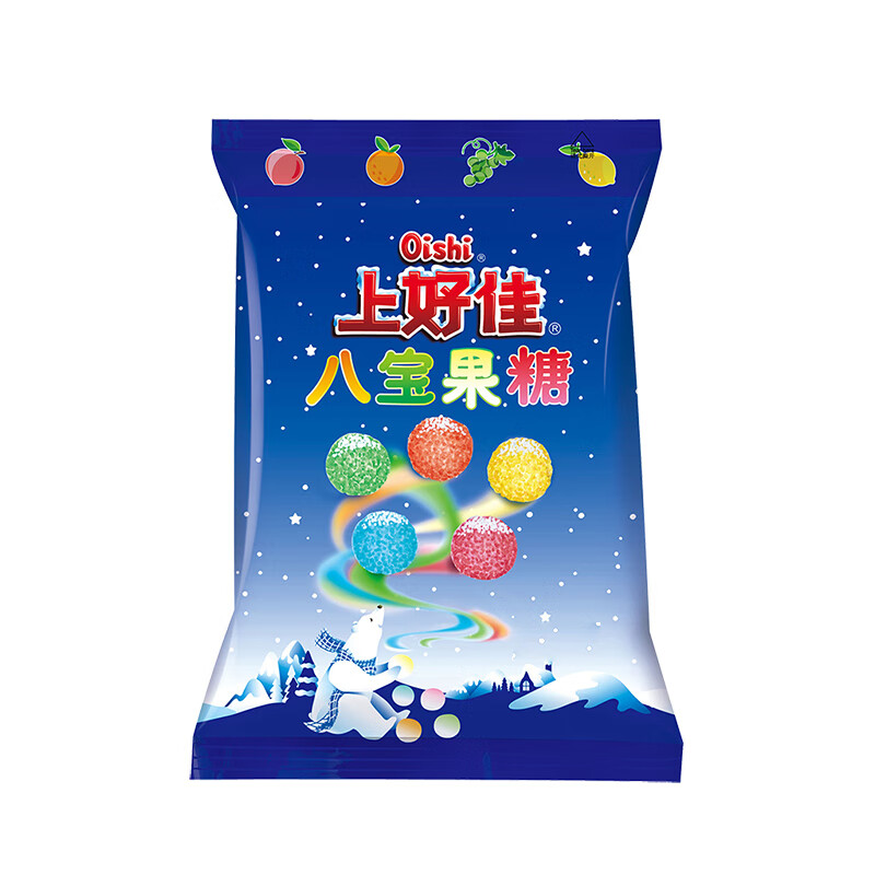 上好佳八宝果糖薄荷糖500g休闲零食什锦硬糖水果糖喜糖年货糖果 【1袋