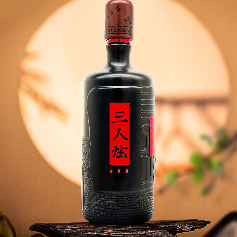 泸州老窖 三人炫 大壹品 浓香型 高度白酒 52度 1L*4瓶整箱装新老包装随机 52度 1L 4瓶
