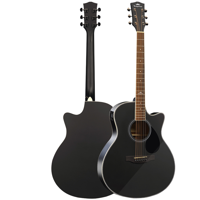 KEPMA卡普馬A1CEBKM卡馬卡瑪民謠吉他初學(xué)者電箱入門(mén)吉它 酷黑色40英寸