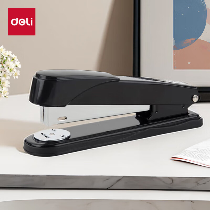 得力(deli)0314 黑色12#金属材质订书机/订书器 可装订50页