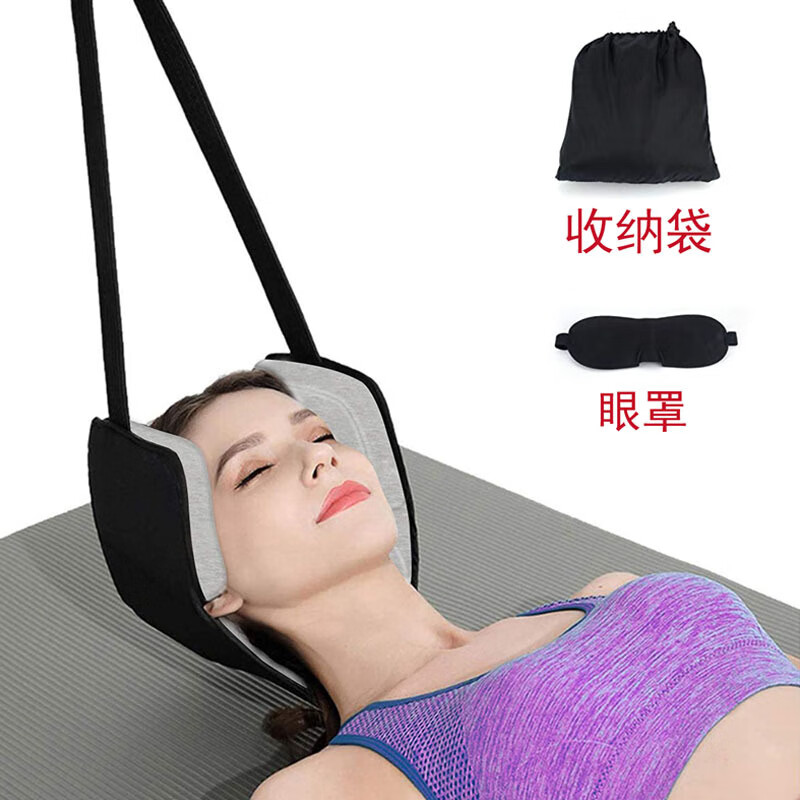 颈部吊床颈椎拉伸器脖子吊床 门上脖子拉伸器 灰色 均码