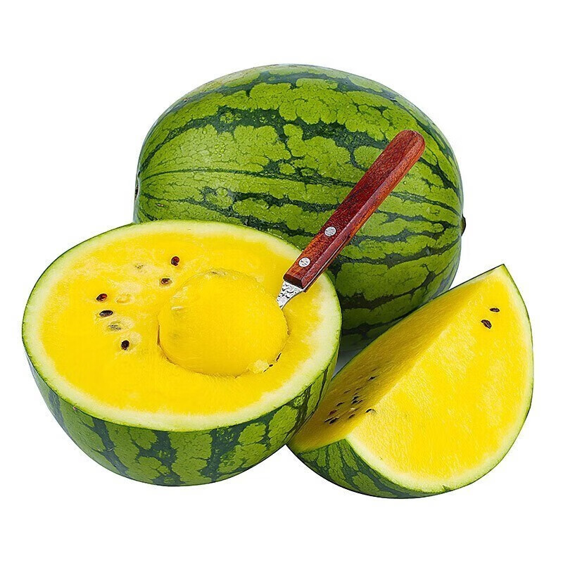 青尊园海南特小凤新鲜黄壤西瓜皮薄多汁黄心水果当季孕妇水果 一个