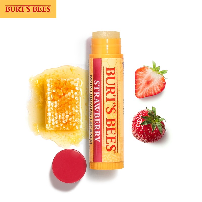 小蜜蜂（Burt'sBees）伯特小蜜蜂 润唇膏 唇膜 皇牌草莓味 男女可用4.25g 美国进口