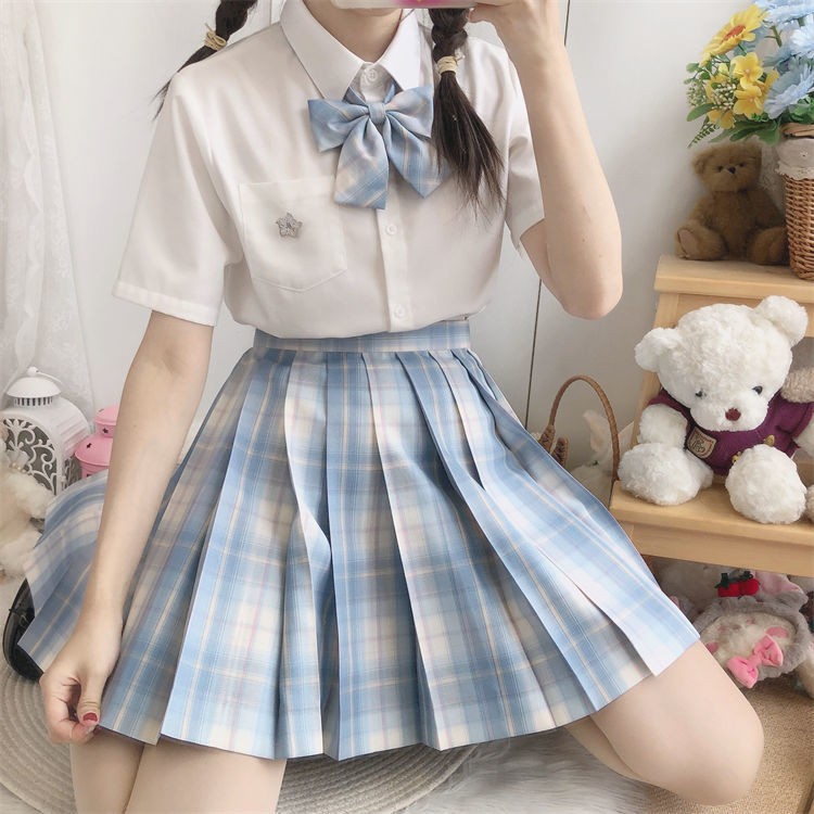 元乐申绝版不再贩【小蓝】jk制服正版jk制服套装冬季jk格裙圣诞格蓝格