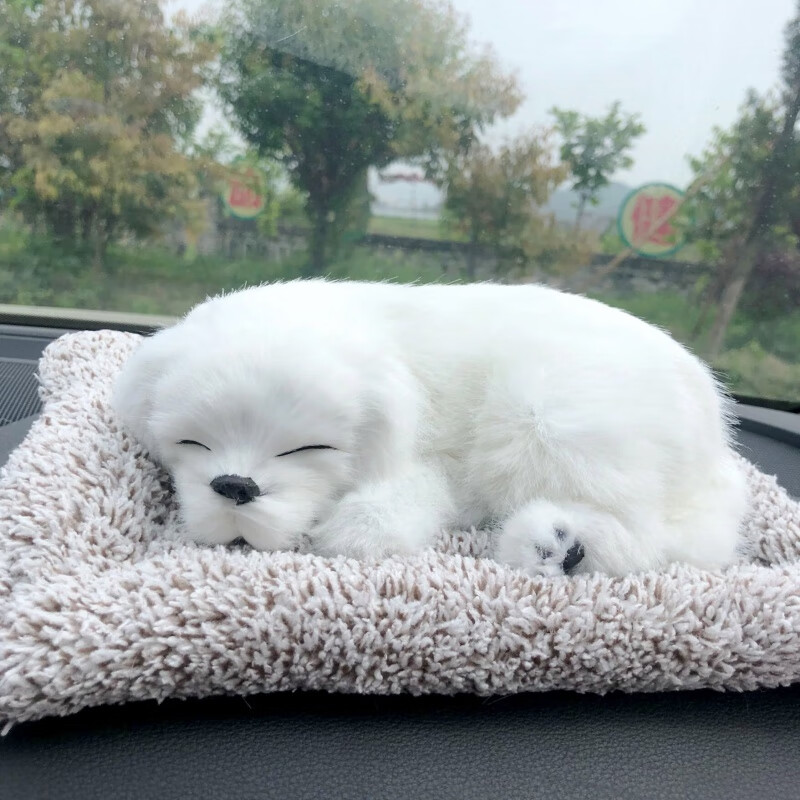 允和美车头小车装饰品车内汽车摆件狗狗个性创意萌萌可爱仿真趴趴