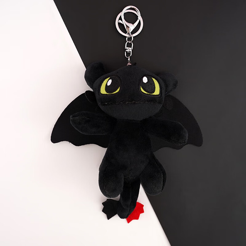 挂件钥匙扣百搭书包包挂饰装饰卡通可爱玩偶学生ins 黑色 小飞龙挂件