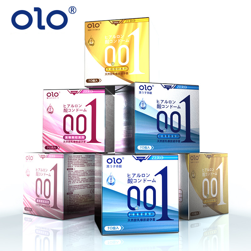 olo 001玻尿酸避孕套 超薄隐形裸感延迟持久玻尿酸安全套成人房事快感