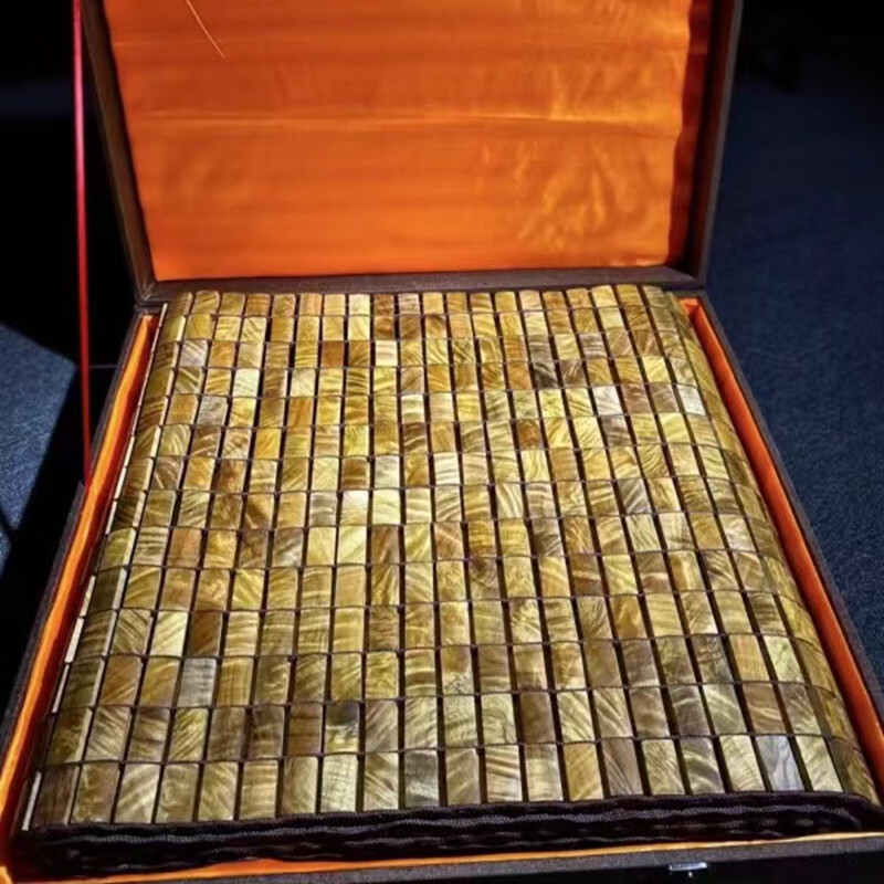 知古匠心金丝楠木小叶桢楠满水波树头树干料凉席清凉水波麻将席卧室