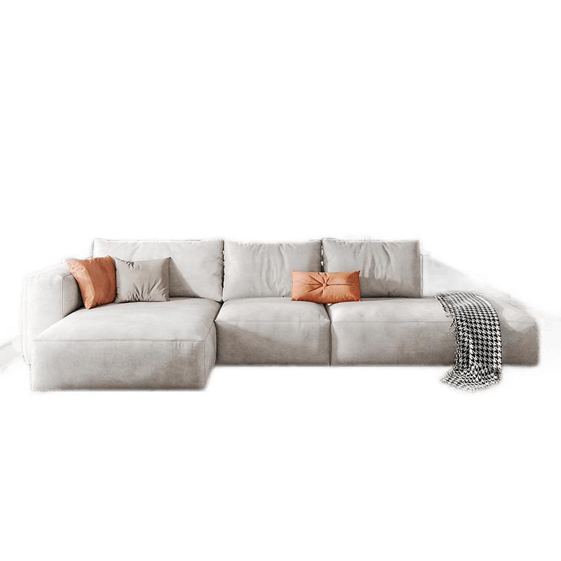 【七夕礼遇季】简奢表情 北欧极简约现代科技布艺沙发小户型客厅直排贵妃组合豆腐块沙发 双人位(2.1米) 轻享版【含4cm乳胶座包】软硬适中