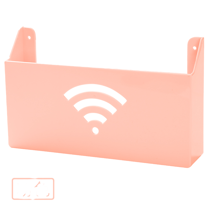 路由器收纳盒无线wifi猫机顶盒壁挂式架子墙上免打孔置物支架客厅 机顶盒蓝色