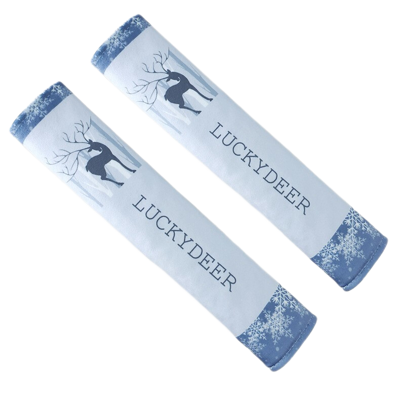 驅(qū)派  汽車(chē)用品安全帶套護(hù)肩套毛絨柔軟加長(zhǎng)男女可愛(ài)卡通車(chē)內(nèi)裝飾潮 吉祥鹿（兩只裝）