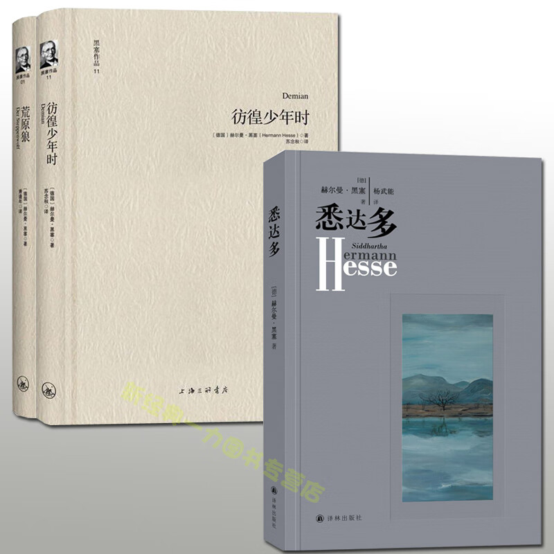 全三册 荒原狼+彷徨少年时+悉达多 黑塞作品德国赫尔曼.黑塞 外国小说 外国文学 德米安黑塞纪念50