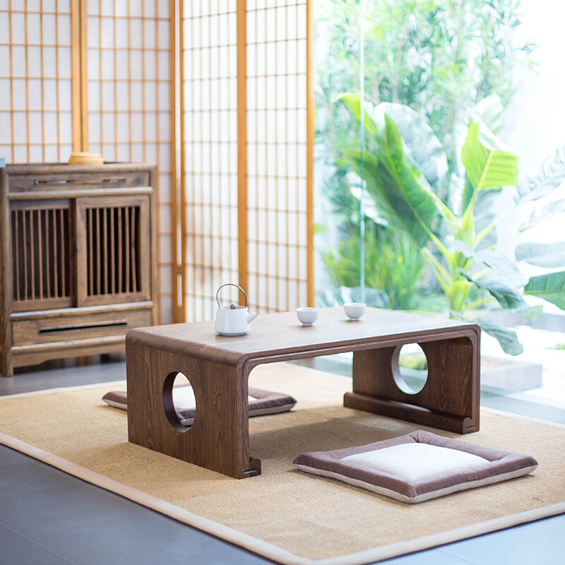 浣鸽实木榻榻米茶几新中式飘窗桌国学桌日式茶几阳台桌简约炕琴桌