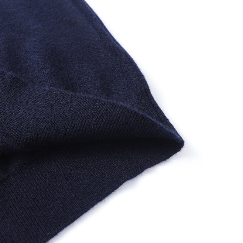 MAYOR男装 全羊绒藏青保暖V领羊绒衫 藏青 2XL （115）