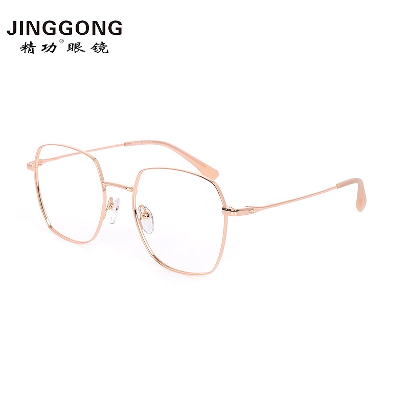 时尚眼镜框近视度数可配透明素颜女韩版潮流网上配镜6878 亮玫瑰金-c1