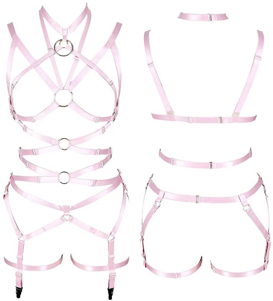 sm情趣用具房趣合欢内衣捆绑束缚调教绳子拘束道具女性用品夫 粉色