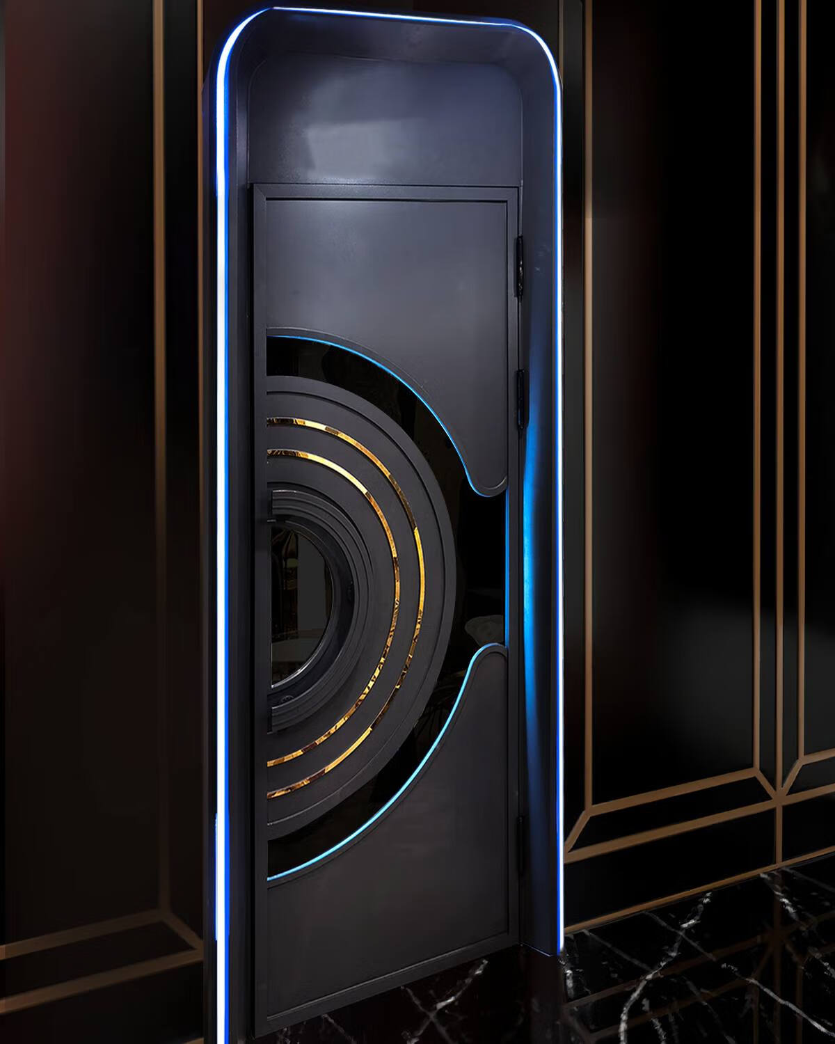 酒吧ktv专用隔音门房门不锈钢包房包厢包间卫生间防火门发光门 样式1