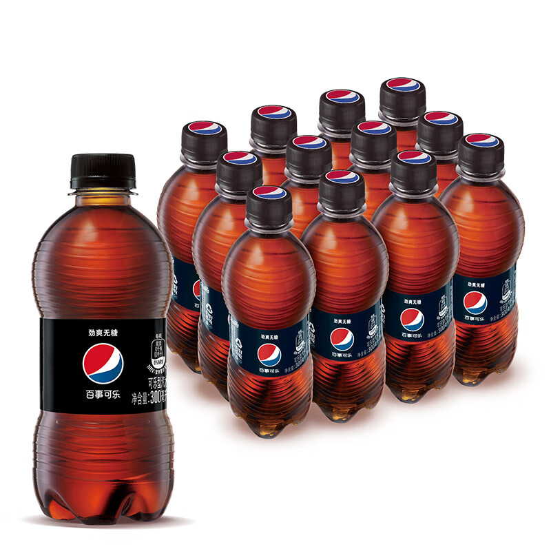 百事可乐 无糖 Pepsi 碳酸饮料 汽水可乐 300ml*12瓶 饮料整箱  百事出品怎么样,好用不?