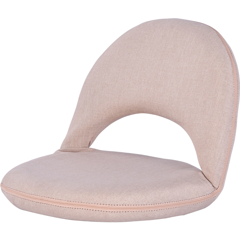 安尔雅 懒人沙发 床上靠背小沙发亚麻布透气休闲飘窗椅单人座垫宿舍可拆洗多档椅 湖蓝色