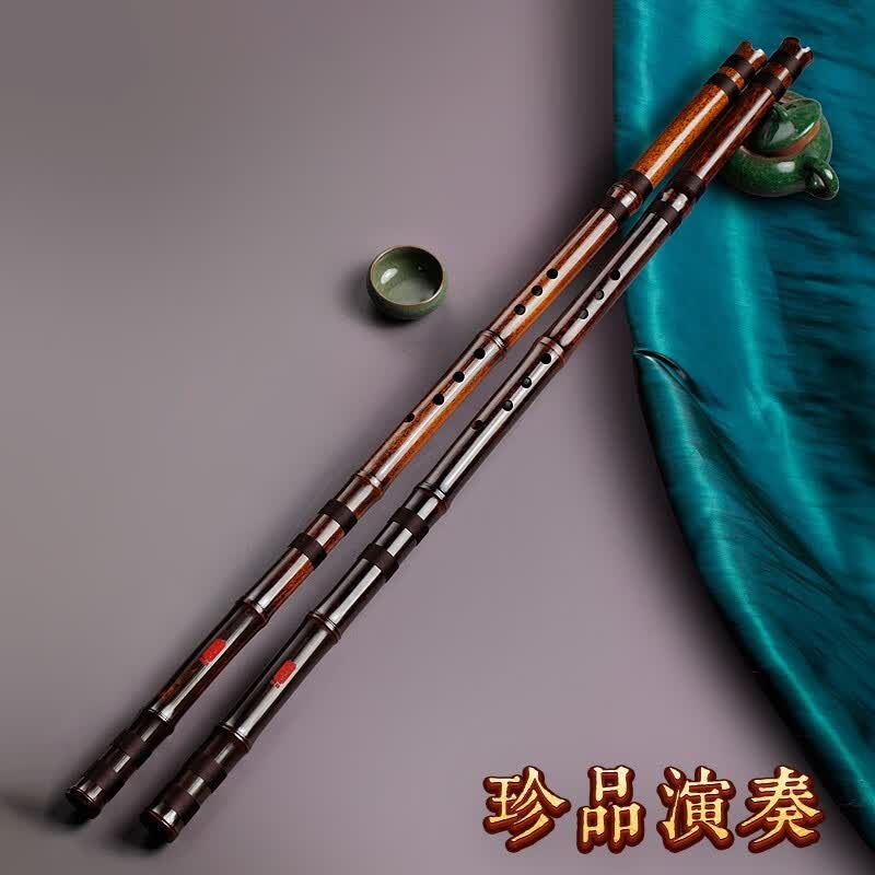 伶吟演奏紫竹一节洞箫乐器大漆工艺八孔专业初学萧 本色 8孔正手G调 黄金把位款怎么看?