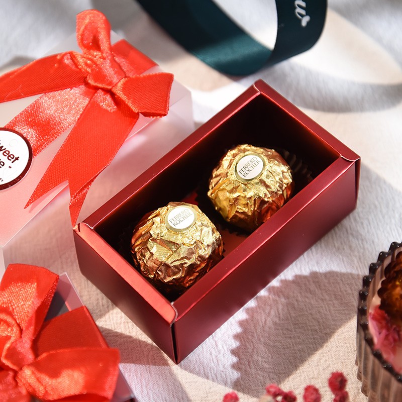 费列罗（Ferrero Rocher）进口巧克力礼盒装婚庆喜糖结婚礼物伴手礼生日礼物情人节礼物零食 红色