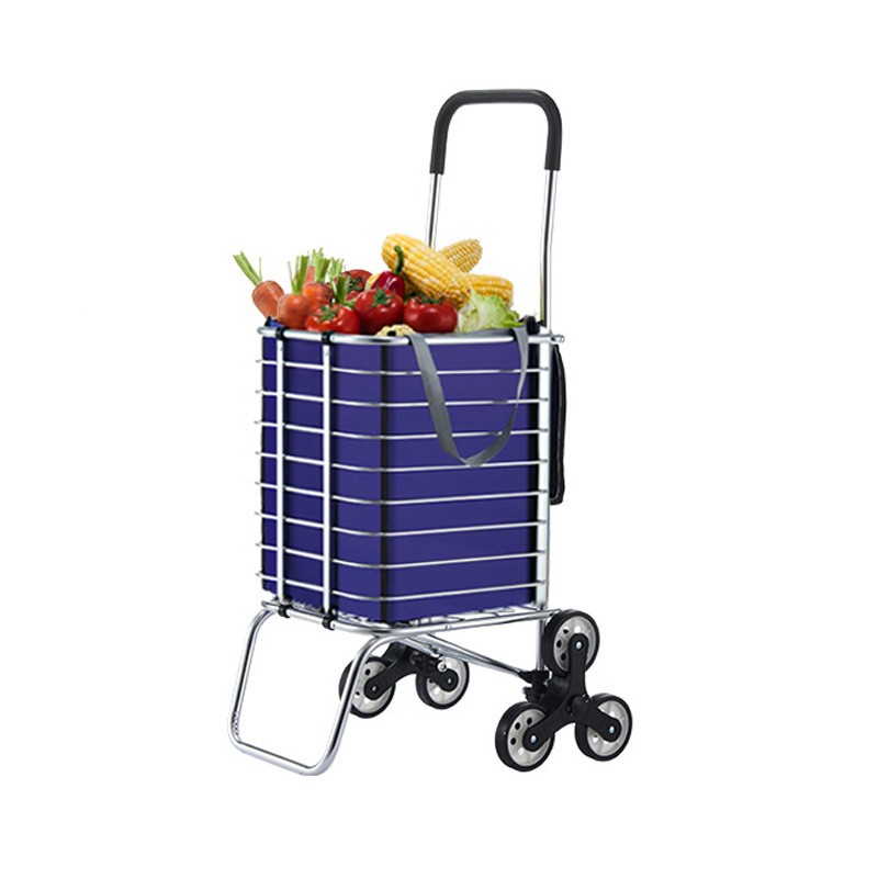 两用型 不锈钢水晶爬楼轮 便携车小推车轻便爬楼拉杆买菜车小拉车 六