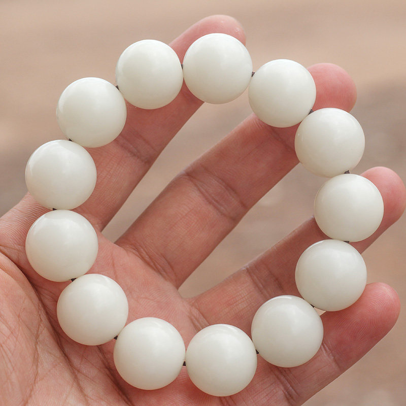 蝶灿白玉菩提子手串男简约菩提根原籽小众设计闺蜜手链女网红情侣饰