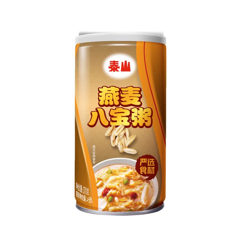 泰山燕麦八宝粥370克*12罐 拆箱发货 学生早餐方便速食罐头拆箱发货易