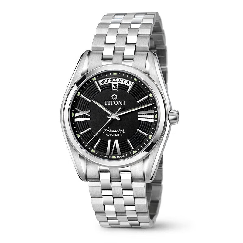 梅花(titoni) 联保男士空霸系列93909 s-343男士机械腕表日历星期显示